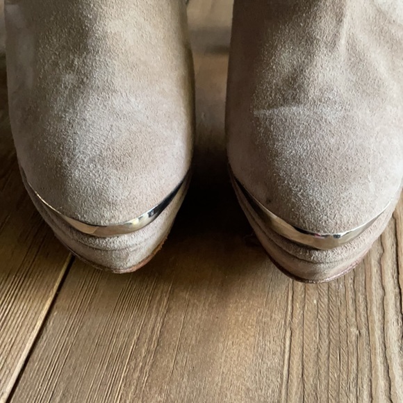 Opening ceremony platform suede chunky neutral boots - Picture 3 of 4